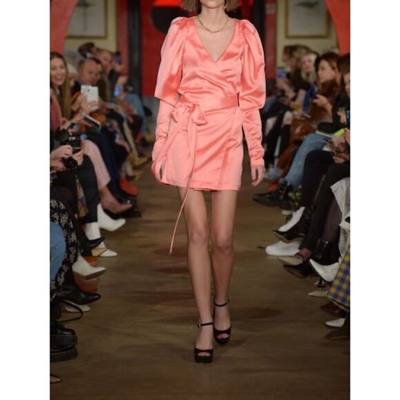 Rotate Number 31 satin Mini wrap Dress - Picture 7 of 12